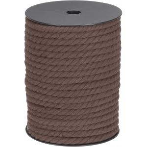 Nouvelhorizonstore-Corde En Coton &Agrave; 3 Brins Torsad&eacute;e, Corde Tress&eacute;e, Marron Fonc&eacute; 40m/47 Yards 8mm De Diam&egrave;tre Pour Suspendu Murale, Suspendu De Plante, Tricot, N?Uds De Macram&eacute; - Neuf