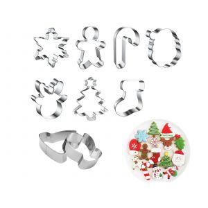 Ensemble De 15 Emporte-Pi&egrave;ces De No&euml;l En Acier Inoxydable - Neuf