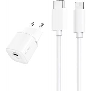 TRAHOO-20W Chargeur Rapide iPhone USB C & C&acirc;ble C &agrave; Lightning 2M, MFi Certifi&eacute; PD Chargeur Secteur Mural, Adaptateur Prise Type C pour iPhone 13 12 11 Pro Max XS XR X 8 Plus Se iPad Air 3/Mini 5 - Neuf