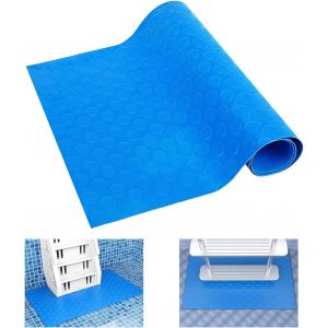 Tapis d'&eacute;chelle pour piscine, 90 x 40 cm (&agrave; pois), grand tapis de marches de piscine avec texture antid&eacute;rapante pour liner de piscine hors sol et escaliers. - Neuf