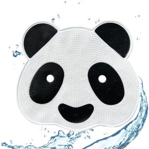 Tapis de bain en silicone Panda, tapis de douche Panda mignon antid&eacute;rapant avec ventouses - Neuf