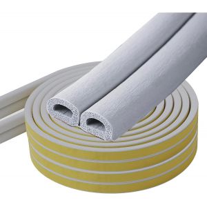 10m Bande De Joint Porte D-Profil,9mm(L)X6mm(H) Bande De Joint D'étanchéité En Caoutchouc,Calfeutrage Fenetre Pour Preuve De Collision,Anti-Froid,Antichoc|Gris,5mx2 Rouleaux - Neuf