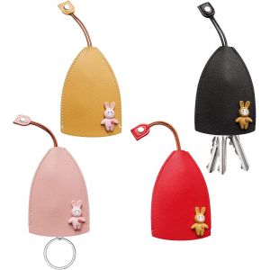 Porte-clés de Pâques en cuir, porte-clés lapin et ?uf, housse de clé de voiture, étui pour clé de voiture, housse de clé de voiture en cuir PU, organiseur de clés de Pâques - Neuf