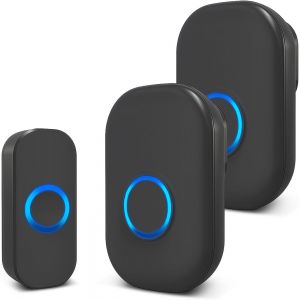 Kalanka-Sonnette Sans Fil, Sonnette &Eacute;tanche, Alimentation Par Batterie, Facile &Agrave; Installer, 32 Tonalit&eacute;s De Carillon Et 4 R&eacute;glages De Volume-Noir - Neuf