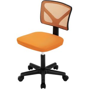 Lbgwp60-Cha De Bureau Pivotante Avec Roulettes Sans Accoudoirs - Cha D'ordinateur À Faible Dossier - Convient Pour La Maison, La Chambre À Coucher, Le Bureau, Les Enfants, Les Étudiants, Les - Neuf