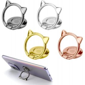 Chicslick-Lot De 4 Anneaux De Support Universels Pour T&eacute;l&eacute;phone Portable - Rotation &Agrave; 360 &deg; - Compatible Iphone 15 14 Pro Plus, Samsung Huawei[X703] - Neuf