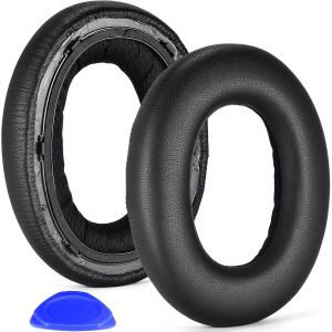KAL-Coussinets De Rechange Compatibles Avec Les Casques Bluetooth Sans Fil Bowers & Wilkins Px7, Mousse Antibruit Haute Densité (Cuir Protéiné Noir) - Neuf