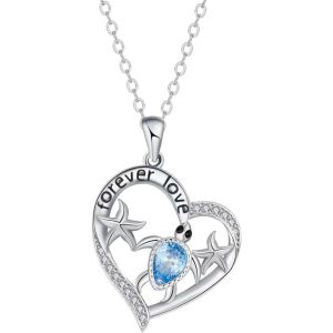 Trahoo-Collier Pour Femme Argent Sterling 925 Pendentif Animal, Cadeaux Originaux Femmes S?urs Amie - Réglable(45cm+5cm) - Neuf