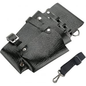 Sac ceinture pour outils de coiffure en cuir PU de qualit&eacute; sup&eacute;rieure &iquest; &Eacute;tui de salon r&eacute;glable, multifonctionnel, l&eacute;ger et &eacute;tanche - Neuf