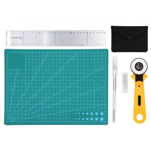 Kit d'outils de couture, de decoupe, de papier, de tissu et de cuir, 5 pieces - Neuf