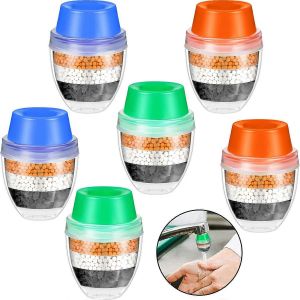 6pcs Robinet Installation Filtre Métal Lourd Eau Dure Purificateur De Charbon Actif Cuisine - Neuf