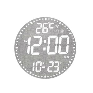 Horloge murale &eacute;lectronique num&eacute;rique, calendrier, d&eacute;coration murale pour salon, color&eacute;e et intelligente - Neuf