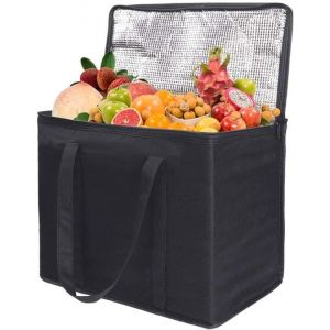 LETNERNY-Grand Sac Isotherme,Sac Thermique, Glaci&egrave;re Pliable, De Livraison Pour Garder Les Aliments Au Chaud, Avec Fonction Refroidissement, R&eacute;frig&eacute;r&eacute; Magasinage Barbecue Camping 41X23X33 Cm - Neuf