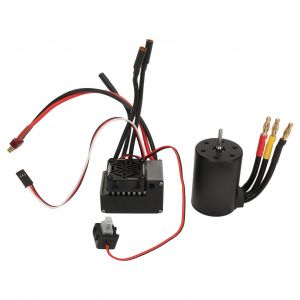 Moteur sans balais 3650 60A ESC, contrôleur de vitesse électrique, ensemble combiné pour voiture RC 1/10 4300KV - Neuf