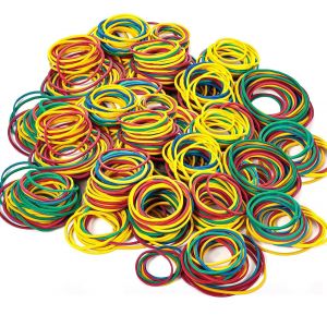 ChenQuanSarl-500 Pièces Élastiques Colorés, 25/38/50 Mm Elastique Caoutchouc Elastique Bureautique Pour Maison École Et Bureau - Neuf