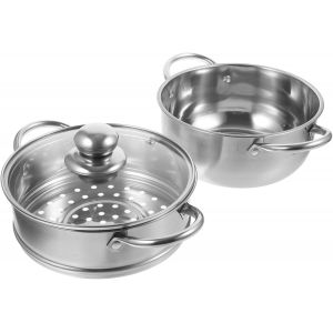 Kalanka-1pc Cuiseur En Acier Inoxydable Cuiseur Antirouille Marmite À Pour Légumes Boulette Marmite À Pour Légumes À Sauce À Soupe Travail Avec - Neuf