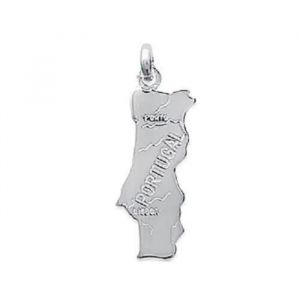 Pendentif - Bijouxia - Carte Portugal - Argent Massif 925/1000 - 2,3 Cm X 1 Cm - Mixte - Neuf