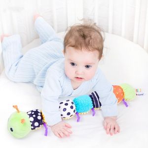 Jouet Musical En Peluche Pour B&eacute;b&eacute;,Jouet En Peluche Avec Chenille Hochet Et Textures Pour Nouveau-N&eacute; Gar&ccedil;on Fille Cadeau De No&euml;l 0-3-6-12 Mois - Neuf