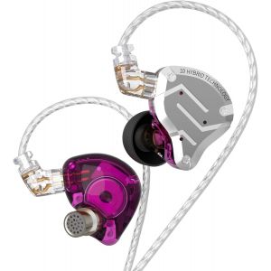 Kz Zs10 Pro Ecouteurs Filaires Avec Micro Ecouteurs Gaming 4Ba+1Dd Pour Jeux 5 Drivers Iem En Inox Et Résine Avec Cable De 2Pin Détachable En Ofc - Neuf