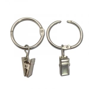 Ensemble de 38 Métal Entretoises Anneaux de Rideau avec des Clips, De 1,22 Pouces de Diamètre Intérieur, Blanc - Neuf