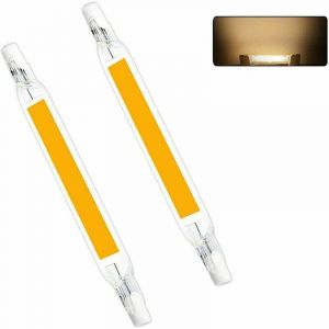 Lot De 2 Ampoules Led R7s (10w Blanc Chaud), 220v Non Dimmable Led Cob Remplacement Halogène Équivalent Spot Économie D'énergie Linéaire Spot Lumière - Neuf