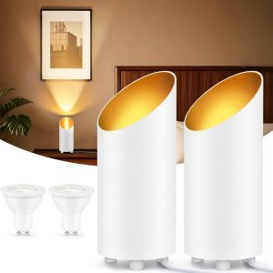 LED Uplight Spot Spot de sol IP44 étanche 6W 600LM Aluminium Lampe de sol intérieur Salon, Lampe de sol avec interrupteur au pied, ampoule GU10 2700K blanc chaud incluse Noir - Neuf