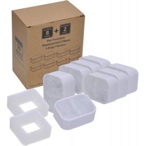 Filtre De Rechange Compatible Avec La Fontaine &Agrave; Eau Ipettie Pour Chats Et Chiens De 2,1 L (10 Pi&egrave;ces) - Neuf