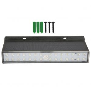 Hjlian Applique Murale Solaire Led D'exterieur, Double Effet Lumineux, Induction, Controle Intelligent De La Lumiere, Etanche, Pour Jardin, Cour, Patio, Noir - Neuf