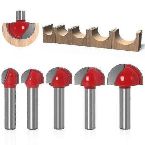 Fraise à bout rond en bois,5 embouts de 8 mm tige 12/16/19/22/25 mm tige en carbure Fraise pour fraise - Neuf