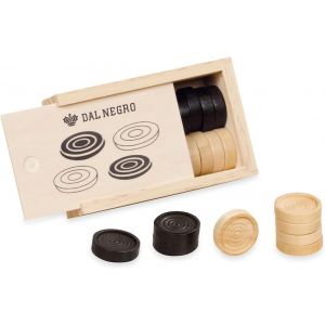 Eryi-Dal, Set Pions Dama Avec Boîte En Bois, Diamètre 32 Mm, Idéal Pour Le Jeu Des Dames - Neuf