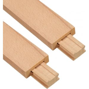 4 Pièces de Glissières de Tiroir en Bois,Guide Central en Bois Classique,Kit de Remplacement Des Rails Inférieurs de Glissières de Tiroir en Bois,15-3/4"" (40 CM) - Neuf