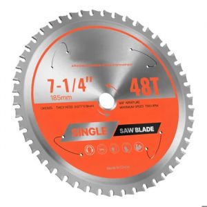 Lame de Scie Circulaire &Oslash; 185 mm pour D&eacute;coupe Pr&eacute;cise-Duoku-Equip&eacute;e de 48 Dents en Alliage-Arbre de 15,875 mm-Finition de Qualit&eacute; - Neuf
