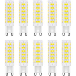 Kal-Ampoule Led G9, 7w G9 Led Lampes(Équivalent À 65w Halogène Ampoules G9), Led G9 Ampoules Blanc Froid 6000k, Sans Scintillement, 360 Degrés Angle, Ac 220-240v, Lot De 10 - Neuf