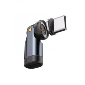 Adaptateur Magn&eacute;tique Type-C 9Pin 540&deg; Rotatif 240W + T&ecirc;te Magn&eacute;tique Type-C - Charge Rapide & Transfert de Donn&eacute;es - Neuf