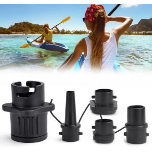 4 Pièces Adaptateur De Pompe Gonflable Adaptateur Pompe Kayak En Plastique Adaptateur De Valve D'air Embout De Gonflage Bateau Pneumatique Convertisseur De Soupape D'air Pour Canoës Bateau - Neuf