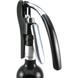 Tire-Bouchon Professionnel En Alliage De Zinc Best Utensils, Tire-Bouchon À Levier De Haute Qualité Avec Coupe-Capsule Et Décapsuleur Intégrés, Outil De Service Noir, 14 X 7,5 Cm - Neuf