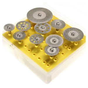 10 Pièces Disques À Tronçonner Diamantés Jeu De Roues De Coupe Pour Dremel - Neuf