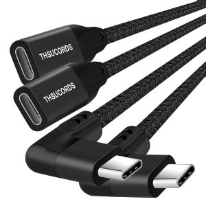 CMWX-C&acirc;ble Extension USB C 100W 0,5M Lot de 2, 10Gbps Angle Droit 90 Degr&eacute;s USB C 3.2 M&acirc;le vers Femelle Compatible avec MacBook,iPad Pro,Nintendo Switch,Steam Deck - Neuf