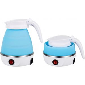 Bouilloire Électrique Pliable En Silicone, Bouilloire De Voyage De 0,6 L, Mini Bouilloire Portable Avec Fond En Acier Inoxydable, Pour Randonnée En Plein Air, 220 V - Neuf