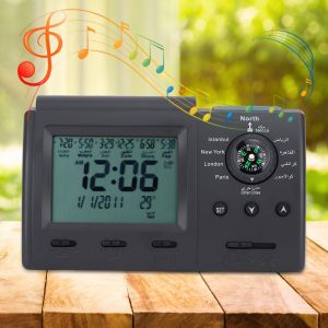 Hjlian Horloge De Priere Lcd Azan, Minuterie De Priere, Horloge De Table Numerique, Alarme De Priere Mulsim (Sans Batterie) - Neuf