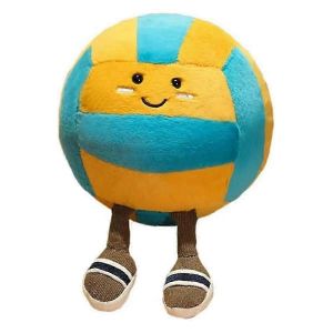 Coussin de volley-ball mignon, poupee, coussin de sport doux, peluche amusante, cadeau, decoration de chambre - Neuf