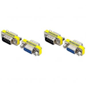 4x Db9 Adaptateur vid&eacute;o d'ordinateur Db9 M&acirc;le &agrave; Femelle Port s&eacute;rie &agrave; trou 9 broches Vga Adaptateur de c&acirc;ble femelle - Neuf