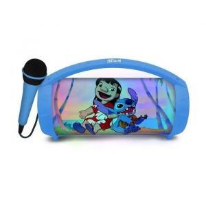 LEXIBOOK - Enceinte Bluetooth&reg; sans fil lumineuse avec micro - Batterie rechargeable - Disney Stitch - Neuf
