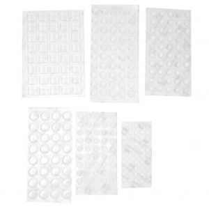Lot de 6 patins en caoutchouc auto-adhesifs transparents, resistants a l'usure, antiderapants, accessoires pour meubles de maison - Neuf
