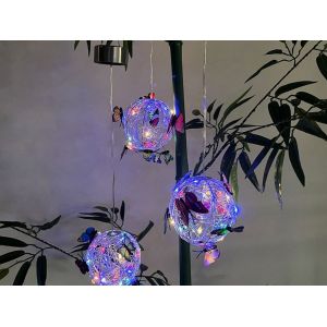 Lot De 4 Guirlandes Lumineuses Solaires Papillon Pour La D&eacute;coration De Jardin Ext&eacute;rieur - Neuf