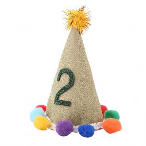 Hjlian Chapeau Pointu Decoratif Et Reglable Pour Animaux De Compagnie Avec Boule De Poils Pour Chien Et Chat (2# + Champagne) - Neuf