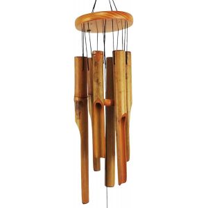 Mevronisshop-Carillon &Eacute;olien En Bambou, Son Incroyablement Profond, Pour Jardin, Terrasse, Maison Ou D&eacute;coration Ext&eacute;rieure - Neuf