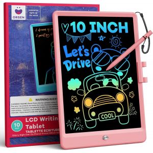 ERYI-Tablette D'Écriture Lcd 10 Pouces, Ardoise Magique Effaçable Pour Enfants, Tableau Créatif Et Jouet Éducatif, Idée Cadeau D'Anniversaire Pour Garçons Et Filles De 3 4 5 6 7 8 Ans (Rose) - Neuf