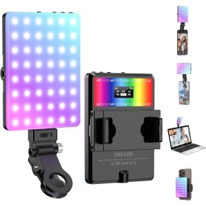 Lumi&egrave;re Selfie Rgb, Lumi&egrave;re Vid&eacute;o Rgb 360&deg; Couleur Pleine Avec 24 Effets, 78 Led 2000Mah Rechargeable, Cri 95+ Et Cct 2500K-9000K, Lumi&egrave;re Clip Portable Pour T&eacute;l&eacute;phone/Tablette Canon, Nikon[Z1647] - Neuf