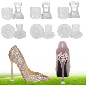 Kalanka-6 Paires Protege Talon Chaussure Femme, Brillant Embout Talon Aiguille Taille 4 Bouchons De Talon Antidérapant Protection Talon Chaussure Femme Pour Mariage Sur Herbe (6 Paires) - Neuf